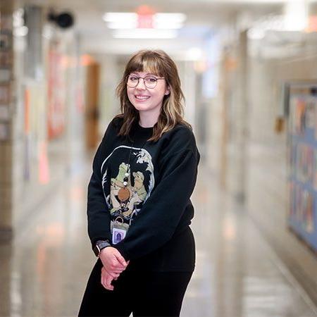 MSU Denver student Amber Osborn, who will graduate in May, is one recipient of a $22,000 stipend spread out over her final two semesters thanks to the Colorado HB22-1220: Removing Barriers to Educator Preparation. Photo by Alyson McClaran